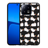 Hoesje Zwart geschikt voor Xiaomi 13 Unicorn Cat