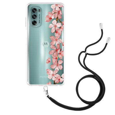 Cazy Hoesje met Koord geschikt voor Motorola Moto G62 5G - Flower Branch