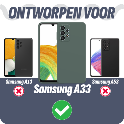 Cazy Soft Color TPU Hoesje geschikt voor Samsung Galaxy A33 - Groen
