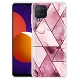 Hoesje geschikt voor Samsung Galaxy M12 - Roze Marmer Mix
