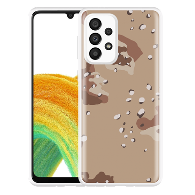 Cazy Hoesje geschikt voor Samsung Galaxy A33 - Camouflage Desert