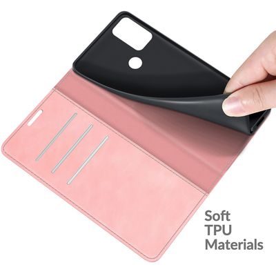 Cazy Wallet Magnetic Hoesje geschikt voor Motorola Moto G50 - Roze