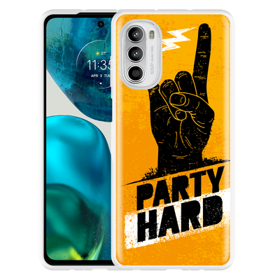 Cazy Hoesje geschikt voor Motorola Moto G52 - Party Hard