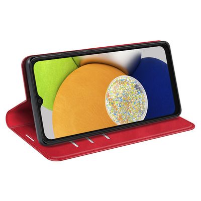 Cazy Wallet Magnetic Hoesje geschikt voor Samsung Galaxy A03 - Rood