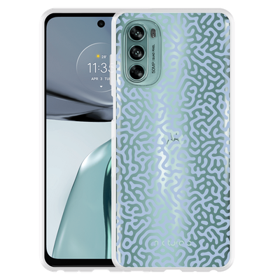 Cazy Hoesje geschikt voor Motorola Moto G62 5G - Blauwe Doodle