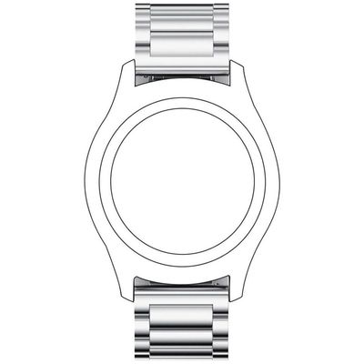 Cazy Huawei Watch 3 Pro Classic 49mm Metalen Bandje - Zilver