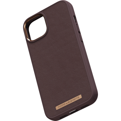 Njord Collections Lederen Hoesje geschikt voor iPhone 14 - Genuine Leather - 2M Valbescherming - Bruin