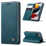Caseme Hoesje geschikt voor iPhone 13 - Retro Wallet Case - Blauw