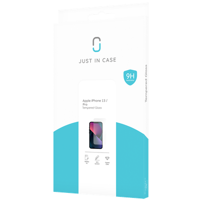 Just in Case iPhone 13/13 Pro Tempered Glass -  Screenprotector - Clear