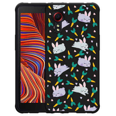 Cazy Hoesje Zwart geschikt voor Samsung Galaxy Xcover 5 - Funny Rabbit