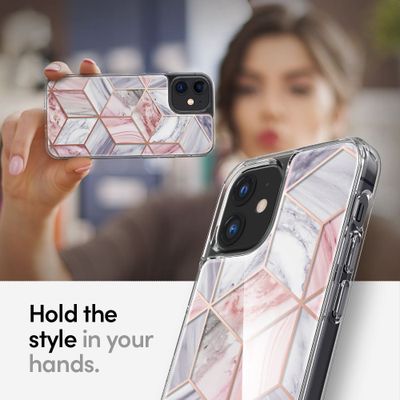 Spigen Cyrill Cecile Crystal geschikt voor Apple iPhone 12 Mini Hoesje - Pink Marble