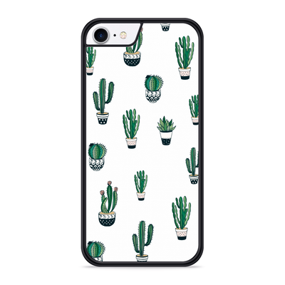 Cazy Hardcase hoesje geschikt voor iPhone 8 - Green Cactus
