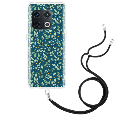 Cazy Hoesje met Koord geschikt voor OnePlus 10 Pro - Blaadjespatroon