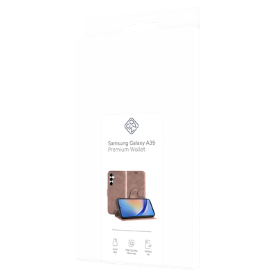 Cazy Premium Wallet Hoesje geschikt voor Samsung Galaxy A35 - Roze
