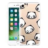 Hoesje geschikt voor iPhone 7 - Panda Emotions