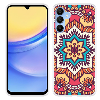 Cazy Hoesje geschikt voor Samsung Galaxy A15 / A15 5G Mandala Hippie