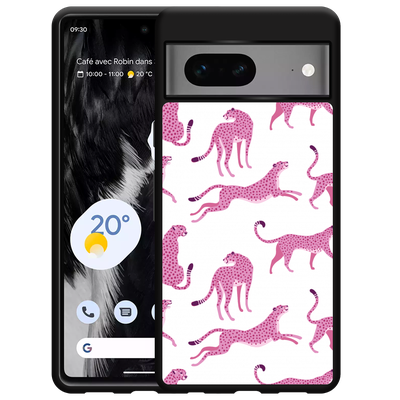 Cazy Hardcase hoesje geschikt voor Google Pixel 7 - Roze Cheeta's