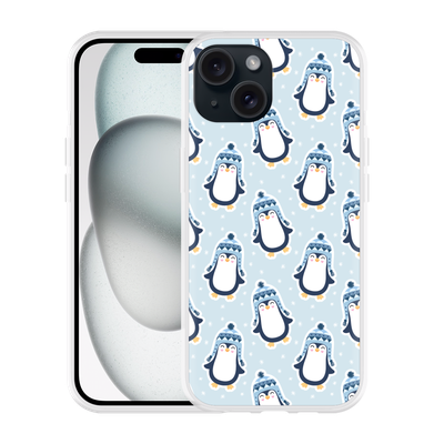 Cazy Hoesje geschikt voor iPhone 15 Pinguins