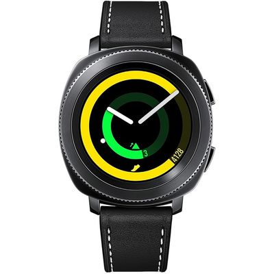 Cazy Bandje geschikt voor Samsung Galaxy Watch 6 / 5 / 4 - Lederen Watchband - Zwart