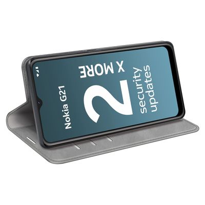 Cazy Wallet Magnetic Hoesje geschikt voor Nokia G11/G21 - Grijs
