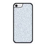 Hardcase hoesje geschikt voor iPhone 8 - Blauwe Doodle