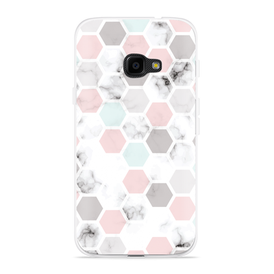 Cazy Hoesje geschikt voor Samsung Galaxy Xcover 4s - Marmer Honeycomb