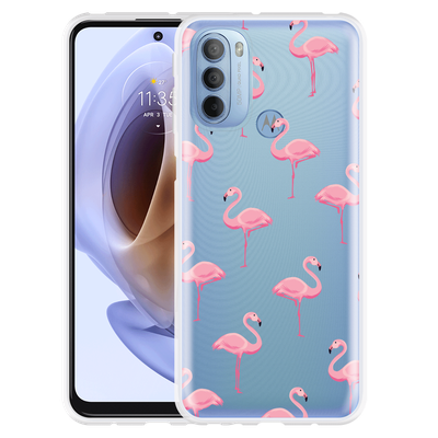 Cazy Hoesje geschikt voor Motorola Moto G41 - Flamingo