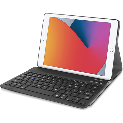 Cazy Hoes met Toetsenbord QWERTZ - geschikt voor iPad 2021 (9th Gen)/2020 (8th Gen)/iPad 2019 (7th Gen) - Zwart