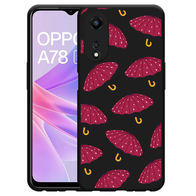 Cazy Hoesje Zwart geschikt voor Oppo A78 5G Paraplu's