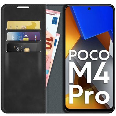 Cazy Wallet Magnetic Hoesje geschikt voor Poco M4 Pro - Zwart