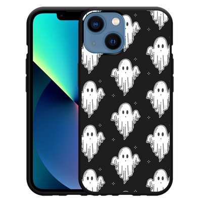 Cazy Hoesje Zwart geschikt voor iPhone 13 Mini - Spookjes