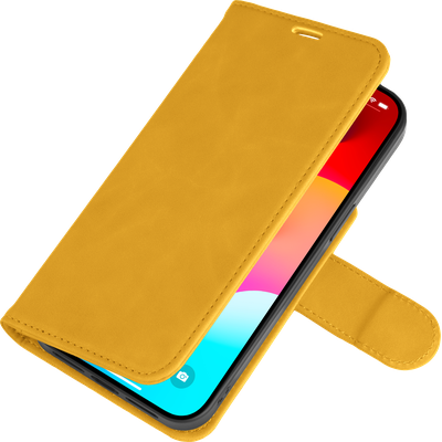 Cazy Uitneembaar Wallet Hoesje voor iPhone 15 - Magfit 2-in-1 Hoesje met Pasvakjes - Geel