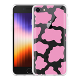 Hoesje geschikt voor iPhone SE 2022 - Roze Koeienvlekken