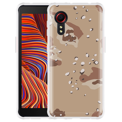 Cazy Hoesje geschikt voor Samsung Galaxy Xcover 5 - Camouflage Desert