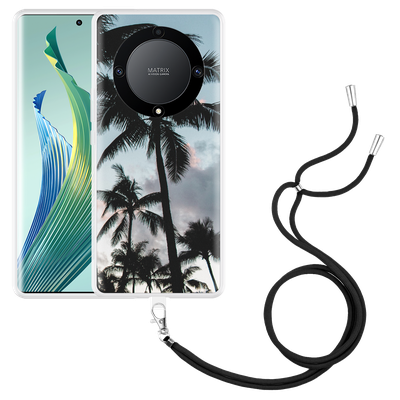 Cazy Hoesje met koord geschikt voor Honor Magic5 Lite Palmtrees