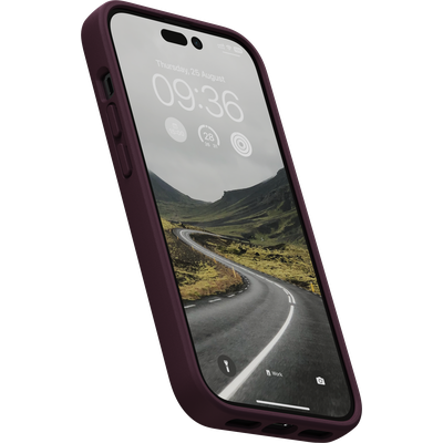 Njord Collections Zalm Leder Case - Hoesje geschikt voor iPhone 14 Pro Max - Paars