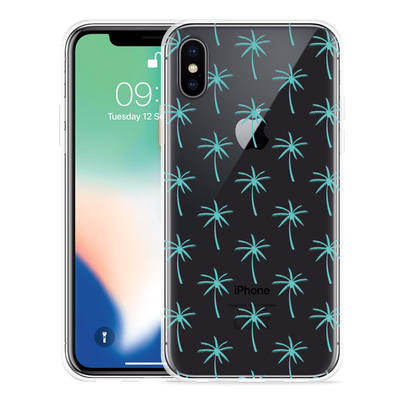 Cazy Hoesje geschikt voor iPhone X - Palmbomen