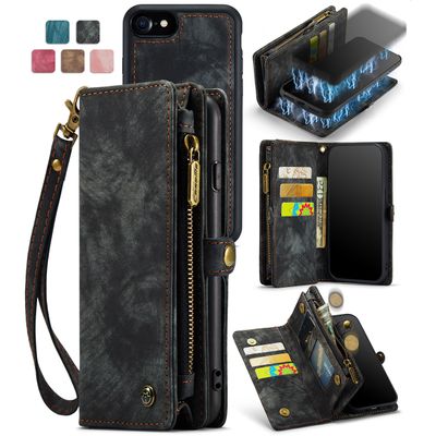 Caseme Case iPhone 7/8/SE 2020/2022 - Multifunctional Wallet - Black