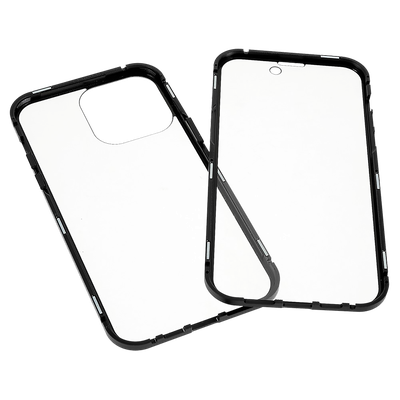 Cazy Magnetic Glass Hoesje geschikt voor iPhone 14 Pro Max - Zwart