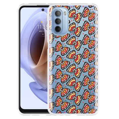 Cazy Hoesje geschikt voor Motorola Moto G41 - Butterflies