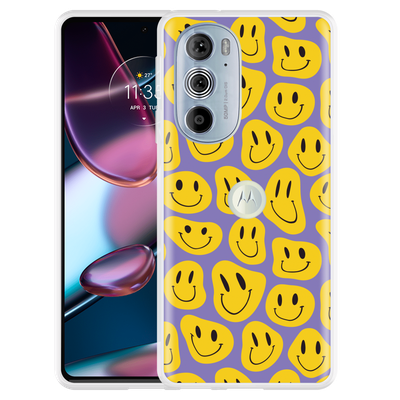 Cazy Hoesje geschikt voor Motorola Edge 30 Pro - Smileys