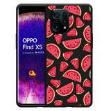 Hoesje Zwart geschikt voor Oppo Find X5 - Watermeloen