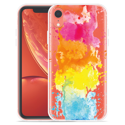 Cazy Hoesje geschikt voor iPhone Xr - Color Splatters