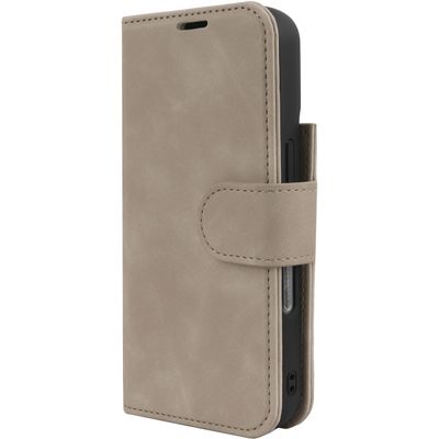 Cazy Uitneembare 2-in-1 Bookcase geschikt voor iPhone 16 - geschikt voor Magsafe - Hoesje met Pasjeshouder - Taupe