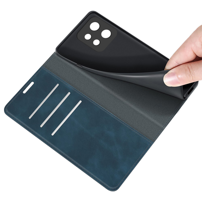 Cazy Wallet Magnetic Hoesje geschikt voor Motorola Edge 40 Pro - Blauw