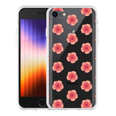 Cazy Hoesje geschikt voor iPhone SE 2020 - Hawaiiaanse Bloem II