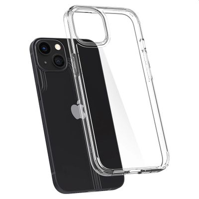 Hoesje geschikt voor iPhone 13 Spigen Ultra Hybrid Case - Transparant