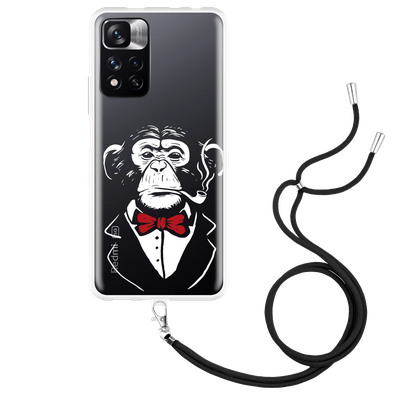 Cazy Hoesje met Koord geschikt voor Xiaomi Redmi Note 11 Pro+ - Smoking Chimp