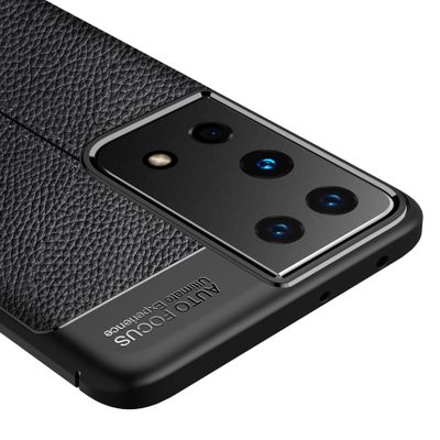 Cazy TPU Hoesje Soft Design geschikt voor Samsung Galaxy S21 Ultra - Zwart