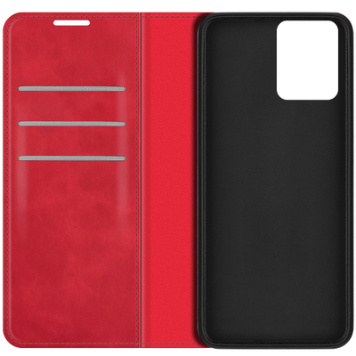 Cazy Wallet Magnetic Hoesje geschikt voor Motorola Moto G73 - Rood